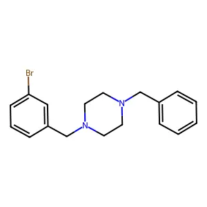 1-Benzyl-4-[(3-bromophenyl)methyl]piperazine structure