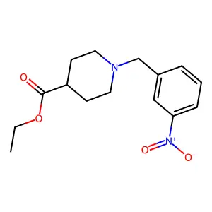 Ethyl 1-(3-nitrobenzyl)piperidine-4-carboxylate structure