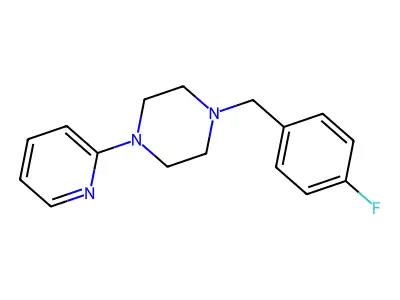 1-[(4-Fluorophenyl)methyl]-4-pyridin-2-ylpiperazine structure