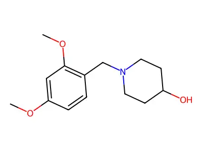 1-[(2,4-Dimethoxyphenyl)methyl]piperidin-4-ol structure