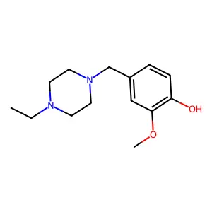 4-((4-Ethylpiperazin-1-yl)methyl)-2-methoxyphenol structure