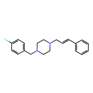 1-Cinnamyl-4-[(4-fluorophenyl)methyl]piperazine structure
