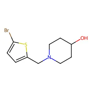 1-[(5-Bromothiophen-2-yl)methyl]piperidin-4-ol structure