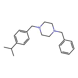 1-Benzyl-4-[4-(propan-2-yl)benzyl]piperazine structure