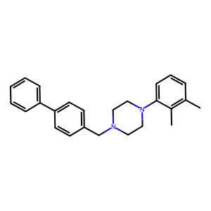 1-(2,3-Dimethylphenyl)-4-[(4-phenylphenyl)methyl]piperazine structure