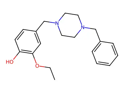 4-[(4-Benzylpiperazin-1-yl)methyl]-2-ethoxyphenol structure