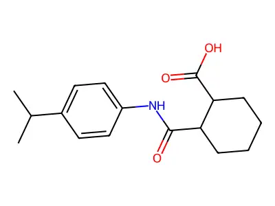 2-(p-Cumenylcarbamoyl)cyclohexanecarboxylic acid structure