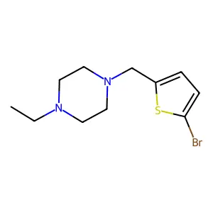 1-[(5-Bromothiophen-2-yl)methyl]-4-ethylpiperazine structure