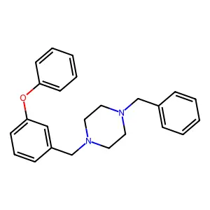 1-Benzyl-4-[(3-phenoxyphenyl)methyl]piperazine structure