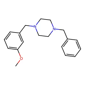 1-Benzyl-4-(3-methoxybenzyl)piperazine structure