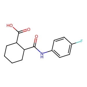 2-[(4-Fluorophenyl)carbamoyl]cyclohexane-1-carboxylic acid structure