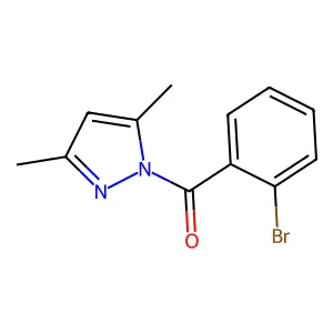 (2-bromophenyl)(3,5-dimethyl-1H-pyrazol-1-yl)methanone structure