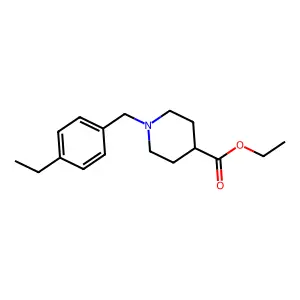 Ethyl 1-(4-ethylbenzyl)piperidine-4-carboxylate structure