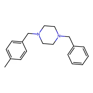 1-Benzyl-4-(4-methylbenzyl)piperazine structure