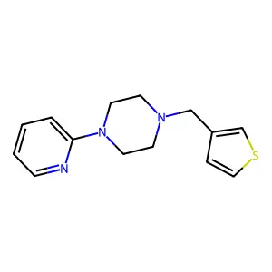 1-Pyridin-2-yl-4-(thiophen-3-ylmethyl)piperazine structure