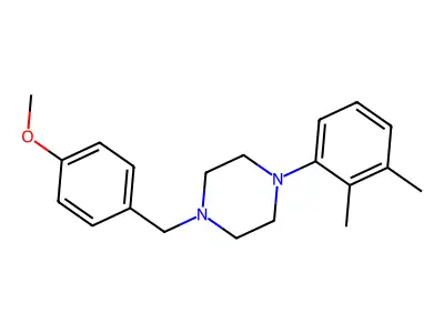 1-(2,3-Dimethylphenyl)-4-[(4-methoxyphenyl)methyl]piperazine structure
