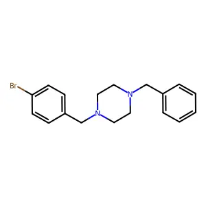 1-Benzyl-4-(4-bromobenzyl)piperazine structure