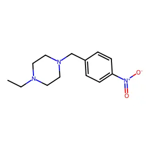 1-Ethyl-4-(4-nitrobenzyl)piperazine structure