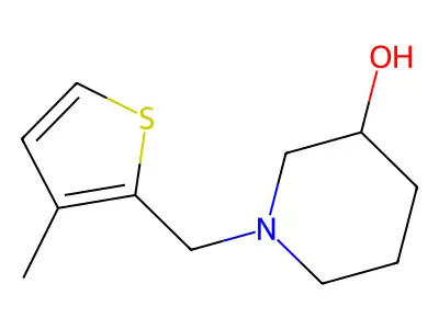 1-((3-Methylthiophen-2-yl)methyl)piperidin-3-ol structure