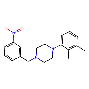 1-(2,3-Dimethylphenyl)-4-[(3-nitrophenyl)methyl]piperazine structure