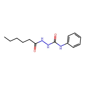 2-hexanoyl-N-phenylhydrazinecarboxamide structure