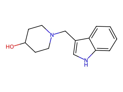 1-(1H-Indol-3-ylmethyl)-4-piperidinol structure
