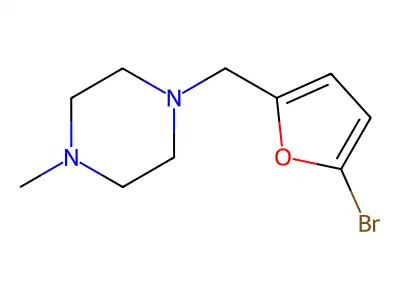1-[(5-Bromofuran-2-yl)methyl]-4-methylpiperazine structure