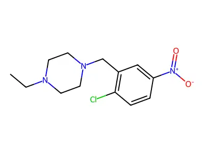 1-[(2-Chloro-5-nitrophenyl)methyl]-4-ethylpiperazine structure