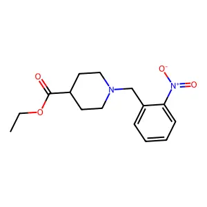 Ethyl 1-[(2-nitrophenyl)methyl]piperidine-4-carboxylate structure