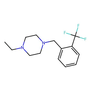 1-Ethyl-4-[[2-(trifluoromethyl)phenyl]methyl]piperazine structure