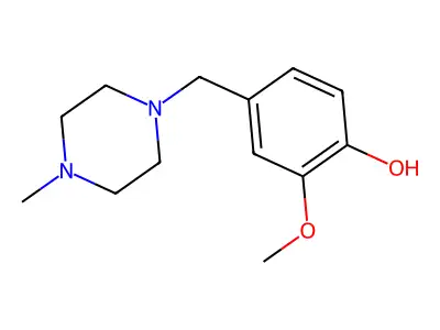 2-Methoxy-4-[(4-methylpiperazin-1-yl)methyl]phenol structure