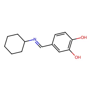 4-(Cyclohexyliminomethyl)benzene-1,2-diol structure
