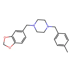 1-(1,3-Benzodioxol-5-ylmethyl)-4-(4-methylbenzyl)piperazine structure