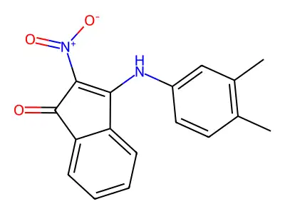 3-(3,4-Dimethylanilino)-2-nitroinden-1-one structure