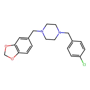 1-(1,3-Benzodioxol-5-ylmethyl)-4-(4-chlorobenzyl)piperazine structure