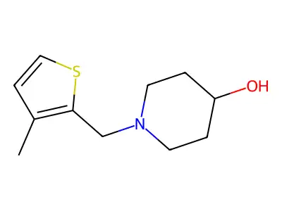 1-((3-Methylthiophen-2-yl)methyl)piperidin-4-ol structure