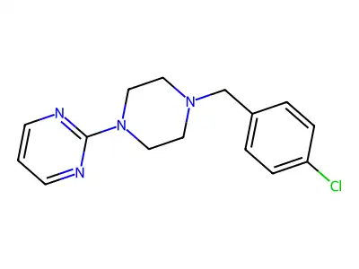 2-[4-[(4-Chlorophenyl)methyl]piperazin-1-yl]pyrimidine structure