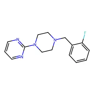 2-[4-[(2-Fluorophenyl)methyl]piperazin-1-yl]pyrimidine structure