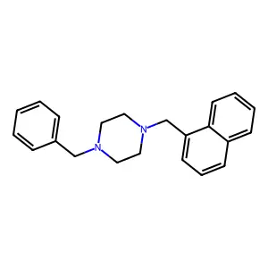 1-Benzyl-4-(naphthalen-1-ylmethyl)piperazine structure