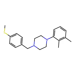 1-(2,3-Dimethylphenyl)-4-[4-(methylsulfanyl)benzyl]piperazine structure