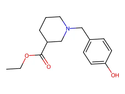 Ethyl1-[(4-hydroxyphenyl)methyl]piperidine-3-carboxylate structure