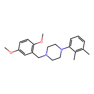 1-[(2,5-Dimethoxyphenyl)methyl]-4-(2,3-dimethylphenyl)piperazine structure