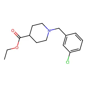 Ethyl 1-(3-chlorobenzyl)-4-piperidinecarboxylate structure