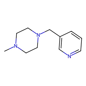 1-Methyl-4-(pyridin-3-ylmethyl)piperazine structure