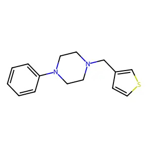 1-Phenyl-4-(3-thienylmethyl)piperazine structure
