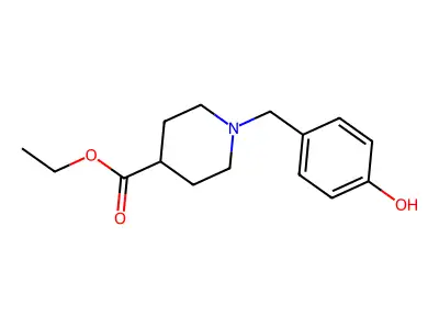 Ethyl 1-(4-hydroxybenzyl)-4-piperidinecarboxylate structure