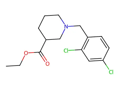 Ethyl 1-(2,4-dichlorobenzyl)piperidine-3-carboxylate structure