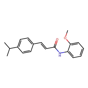 (E)-N-(2-methoxyphenyl)-3-(4-propan-2-ylphenyl)prop-2-enamide structure