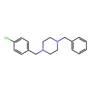 1-Benzyl-4-[(4-chlorophenyl)methyl]piperazine structure