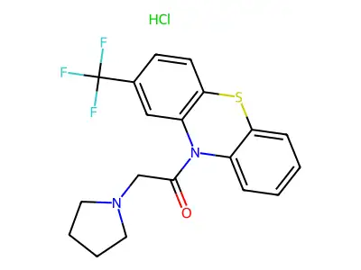 2-Pyrrolidin-1-yl-1-(2-trifluoromethyl-phenothiazin-10-yl)-ethanone structure